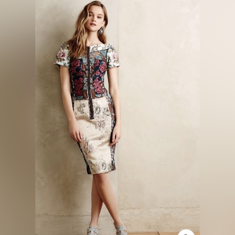 Byron Lars Beguile Brocade Sheath Dress Women's Size 2